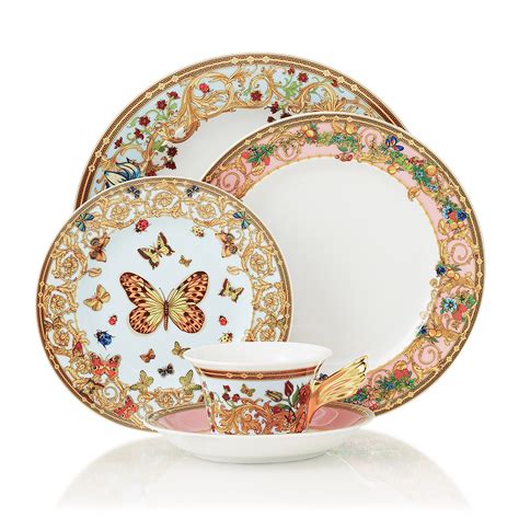 versace dinner ware|Versace butterfly garden dinnerware.